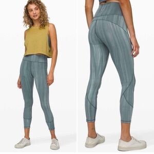 lululemon athletica Striped Teal Leggings